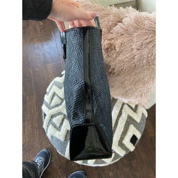 Talbots Black Woven Summer/Spring Purse - Picture 9 of 10